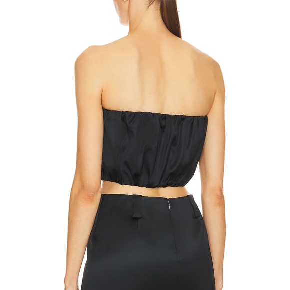 Helsa Heavy Satin Bubble Top - Picture 2 of 7